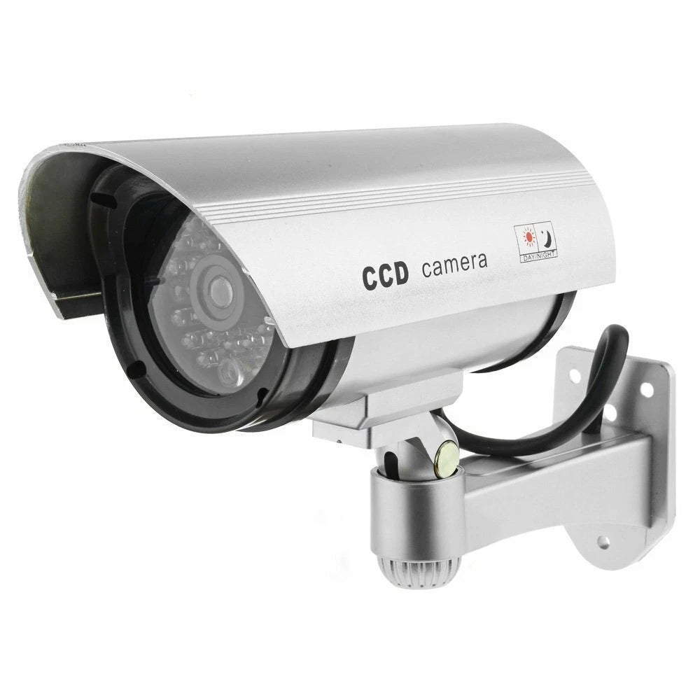 Fake  CCTV Security Camera Flashing LED Indoor Outdoor Surveillance