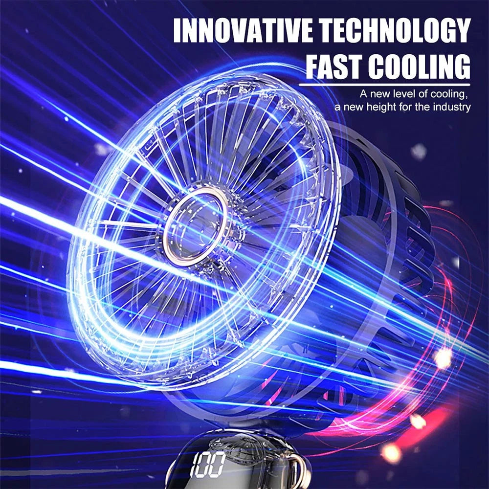 Neck Fan USB Portable Neck Fan Rechargeable Portable Cooler Neckband Bladeless~