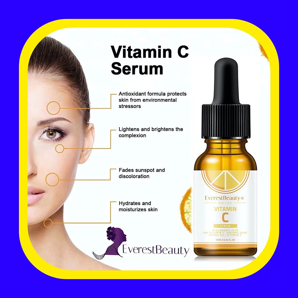 3xVitamin C serum with Hyaluronic Acid Suitable for Anti Ageing/Wrinkle Face