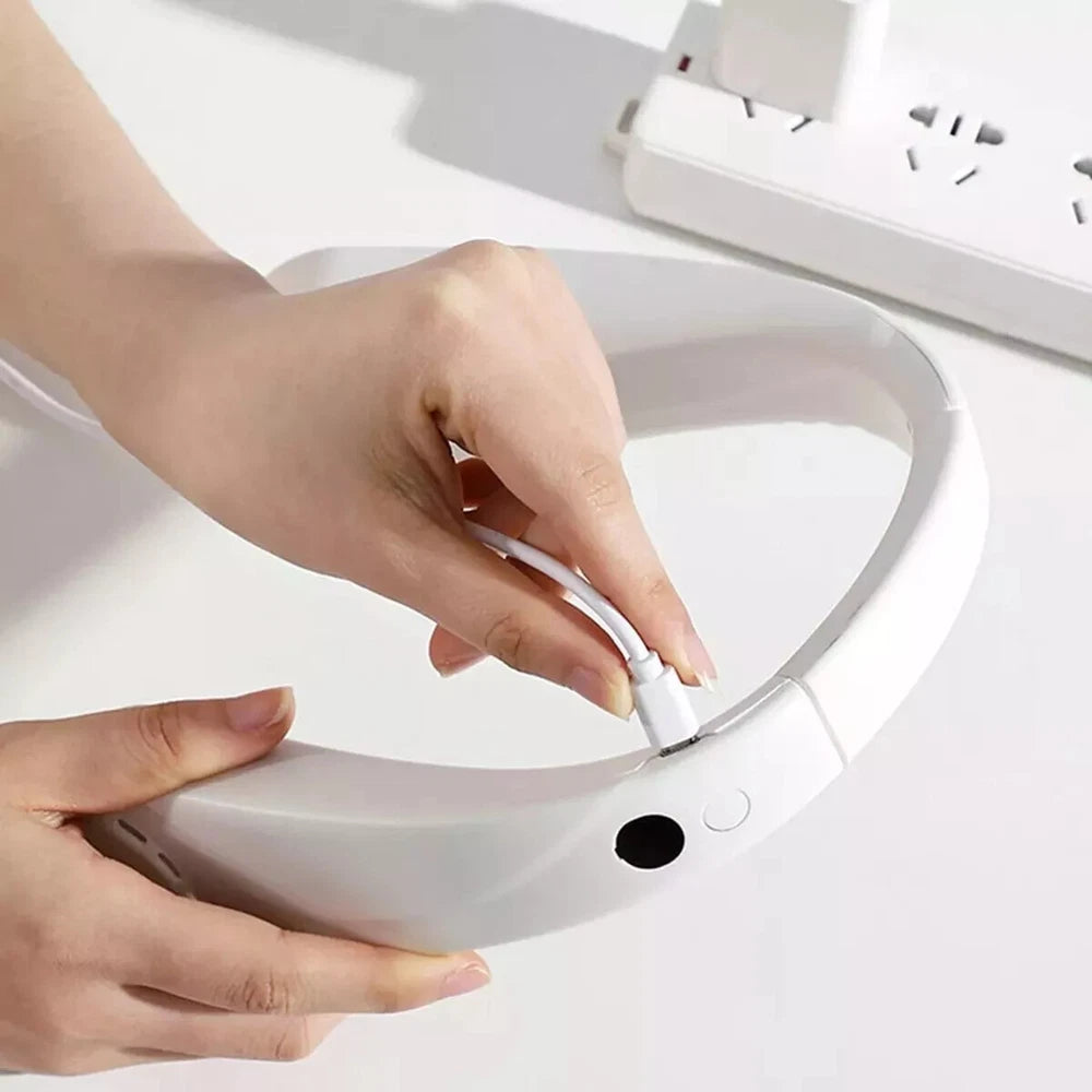 Portable Neck Mini Fan Lazy Neck Hanging USB Rechargeable Air Cooler Fan UK