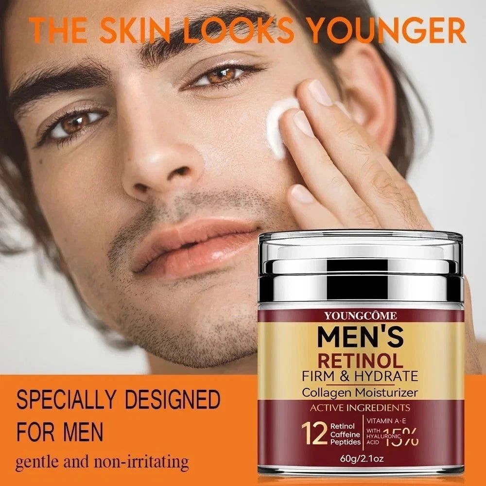 Men's Retinol Face Cream Anti-Aging Collagen Moisturizer Wrinkle Repair 60g UK