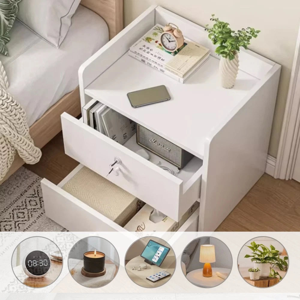 3 Drawer Wooden Bedroom Bedside Cabinet Furniture Storage Nightstand Side Table