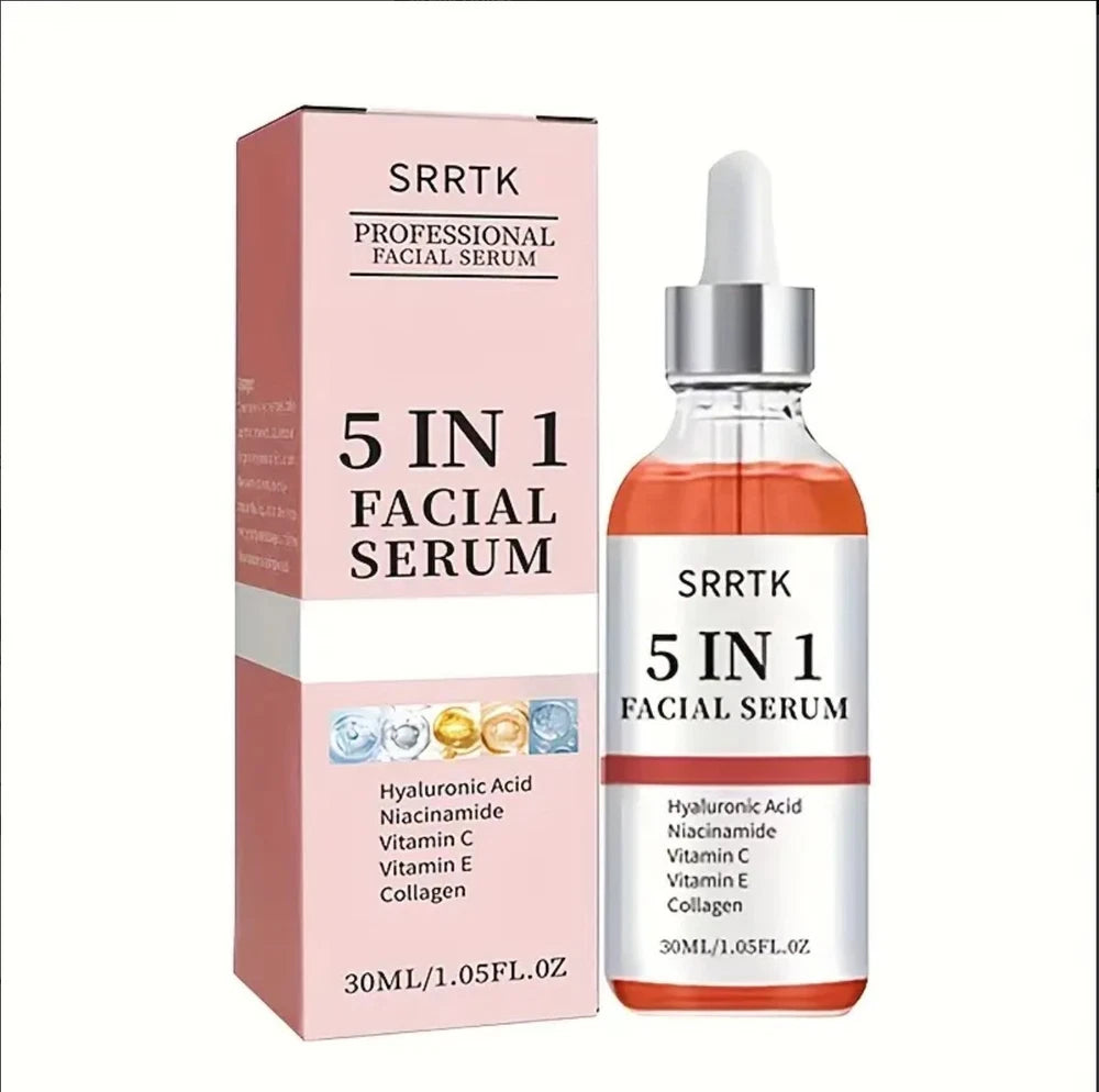 Serum 5 In 1 Facial Serum Hyaluronic Acid, Collagen, Niacinamide, Vitamin C & E