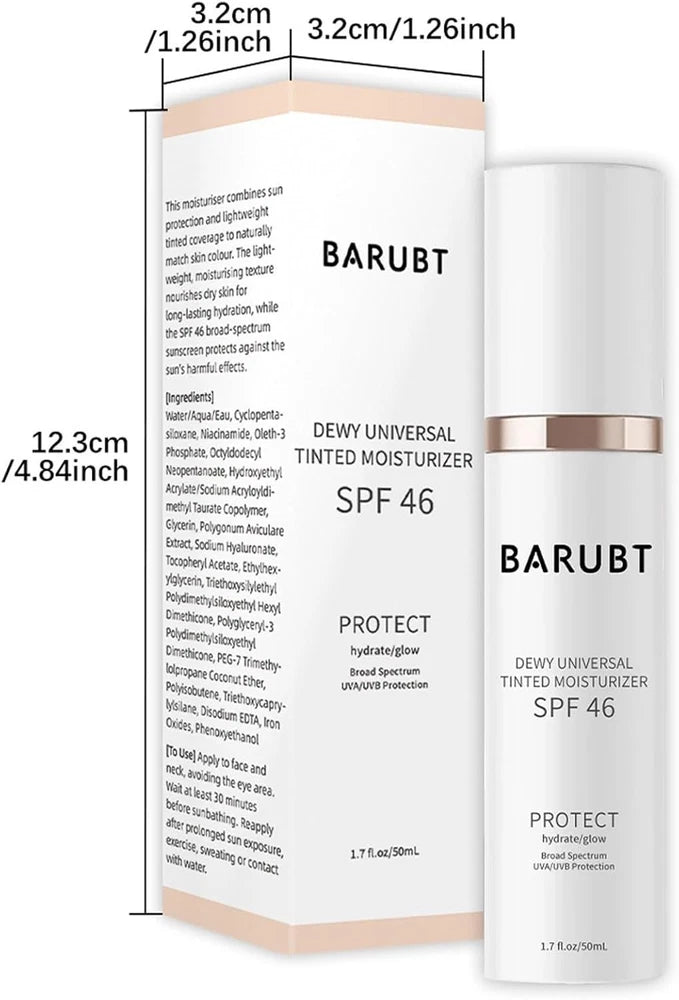 BARUBT Tinted Face Moisturizer with SPF46 Sunscreen Skin Care 50ml