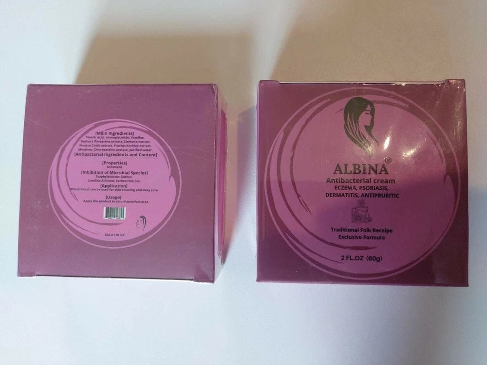 2x ALBINA Psoriasis Eczema Rosacea Dermatitis Cream, Treatment Gel 60ml - UK
