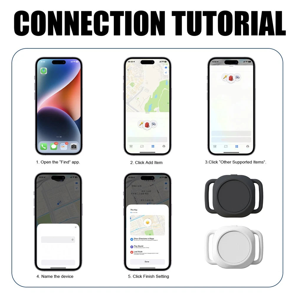 Mini Pet GPS Locator Tracker Waterproof Tracking Dog Collar AntiLost for iPhone