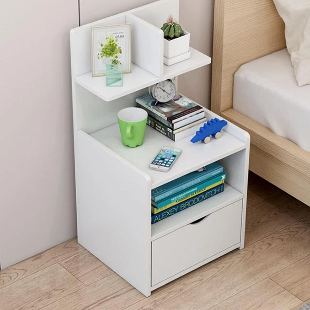 Bedside Table Drawer Cabinet End Side Table Bedroom Furniture Storage Nightstand