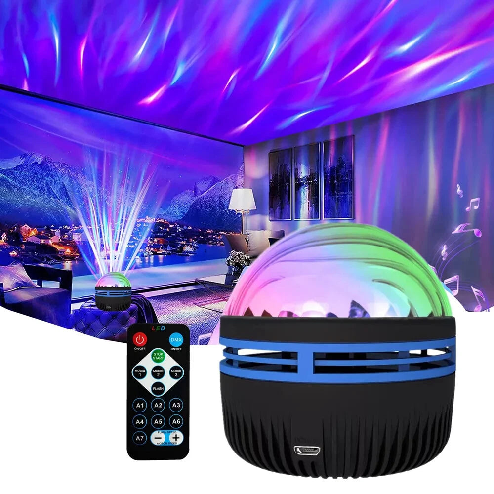 2X Northern Lights Galaxy Projection Lamp Aurora Star Projector Night Light Gift