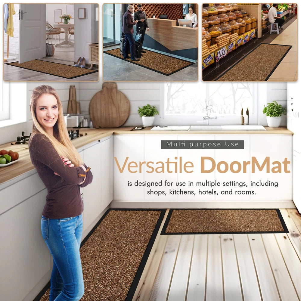 Barrier Mat Entrance Door Mat Heavy Duty Non Slip Dirt Trapper Rubber Back Rugs