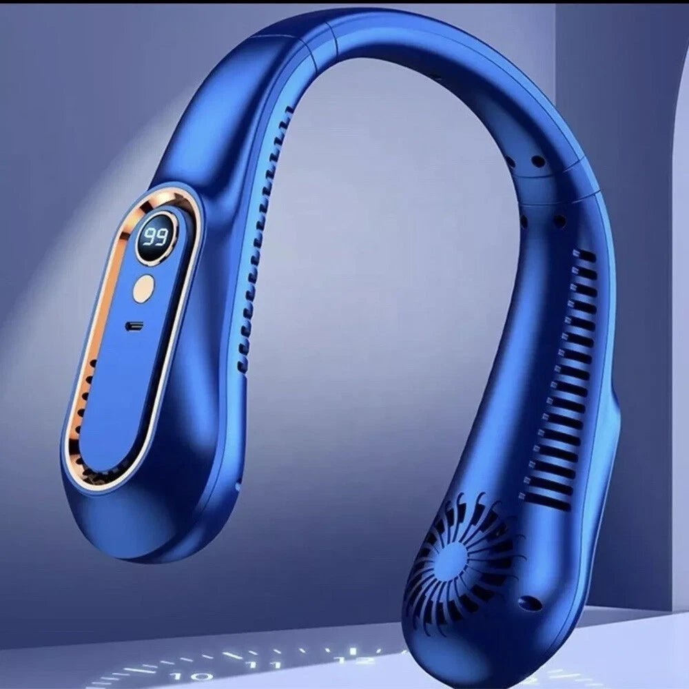 Neck Fan USB Portable Neck Fan Rechargeable Portable Cooler Neckband Bladeless~