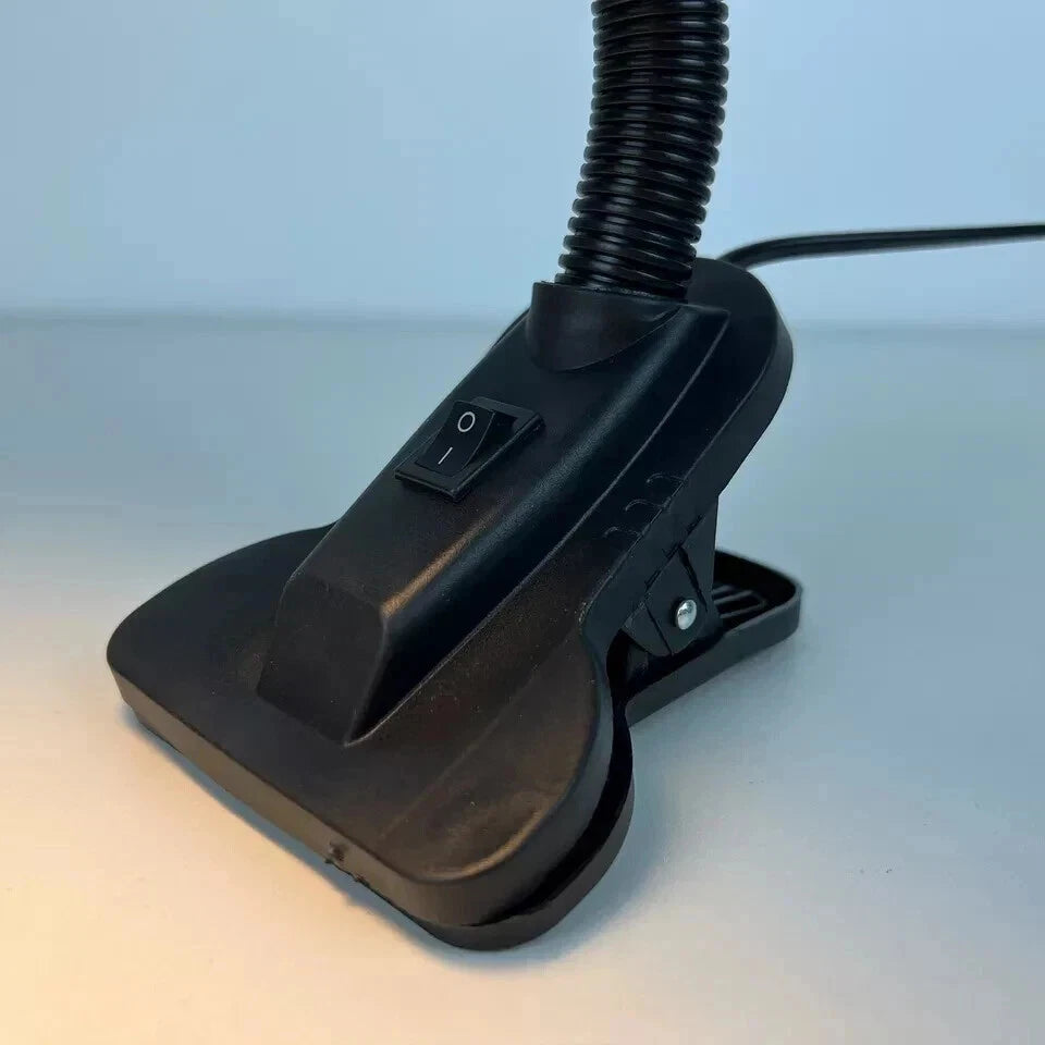 Adjustable Desk Clamp Lamp Bed Study Reading Light Clip On Table Lamp Black