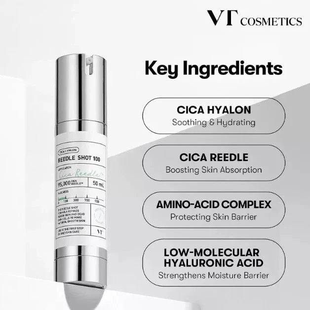 VT COSMETICS CICA Reedle Shot 300 Essence | Intensive Face Essence 50ml