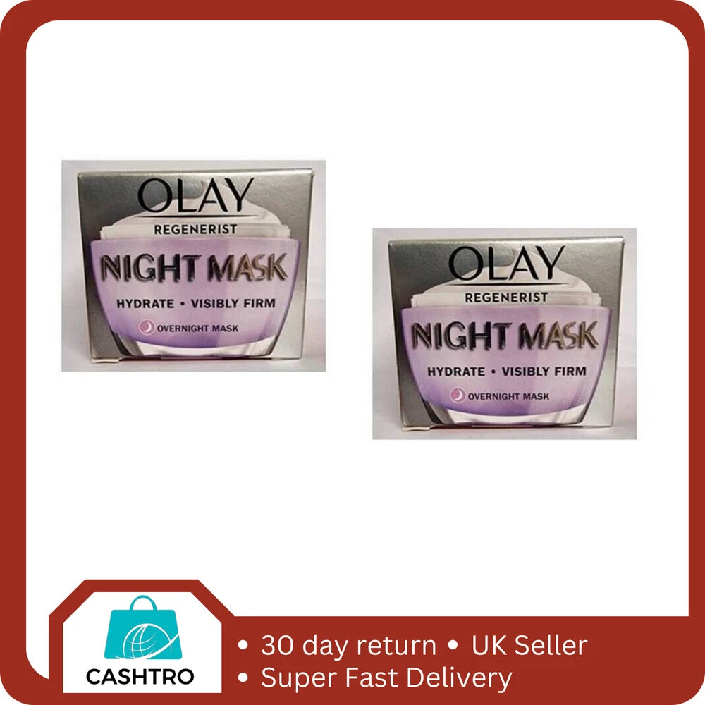 2 X Olay Regenerist Over Night Miracle Firming Mask 50ml