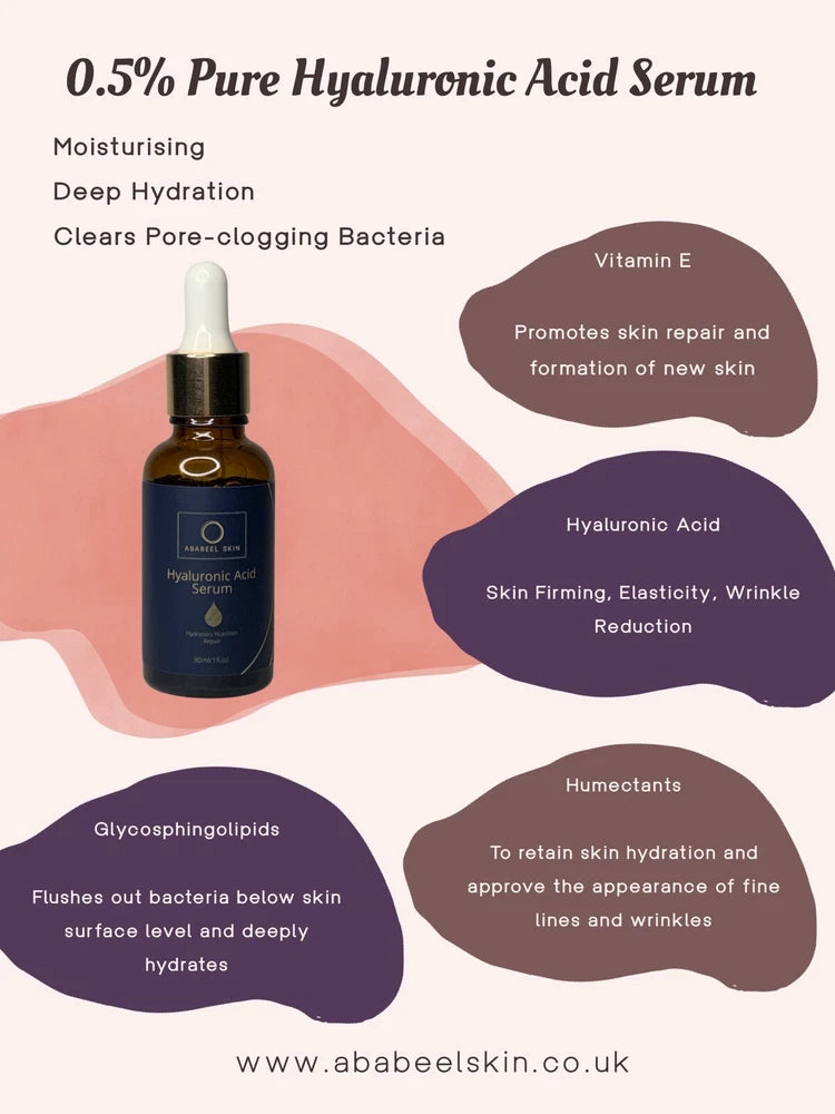 2x Hyaluronic Acid Serum - Skin Hydration, Nutrition, Repair & Anti-ageing 30ml