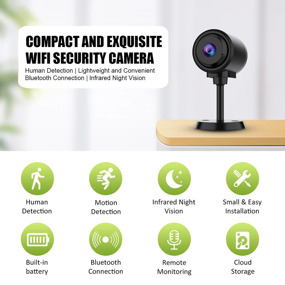 HD 1080P Wireless WiFi CCTV Indoor Outdoor Mini IP Camera CAM Home Security UK