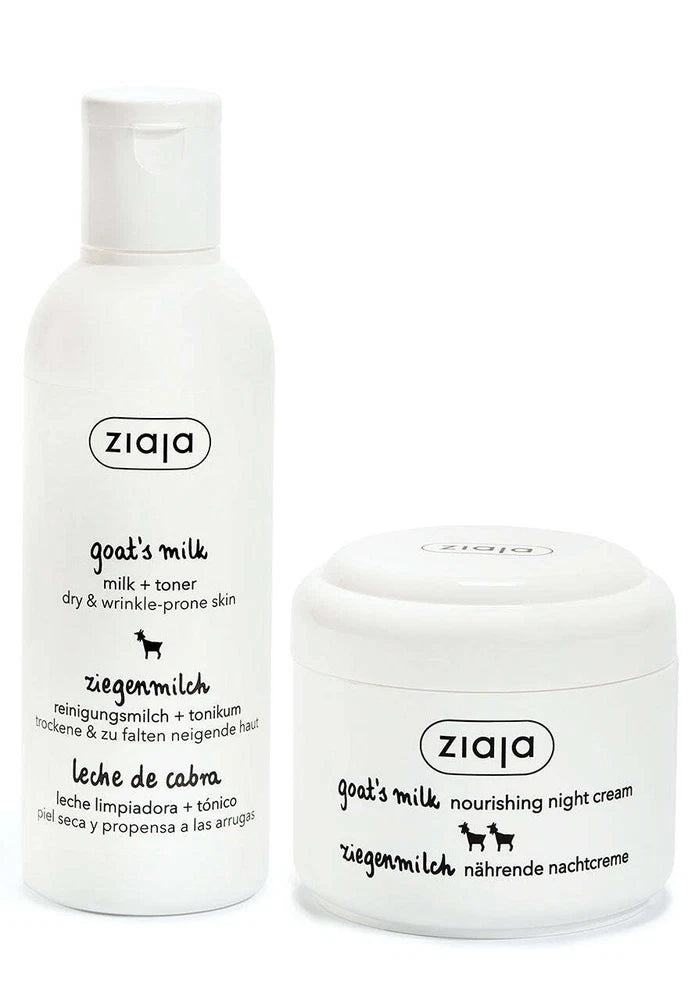 Ziaja Goat's Milk Night Cream 50Ml + Ziaja Goat's Milk Toner-Milk 200Ml OFFICIAL