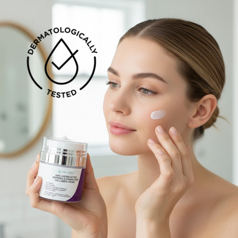 MARINE COLLAGEN CREAM GHK-Cu PEPTIDE ANTI-AGEING ANTI-WRINKLE FACE CREAM BUNDLE