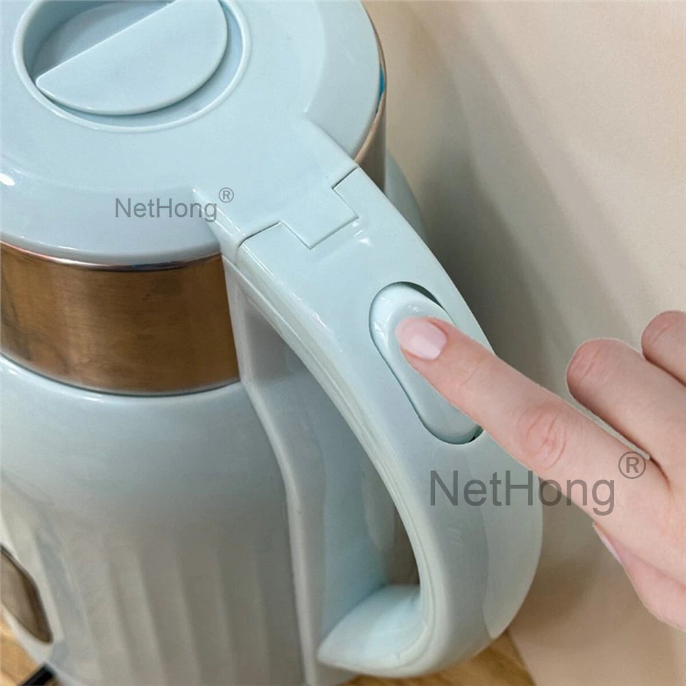 0.6/2/2.3L Portable Fast Boil Electric Quiet Stainless Steel Travel Kettle Jug~