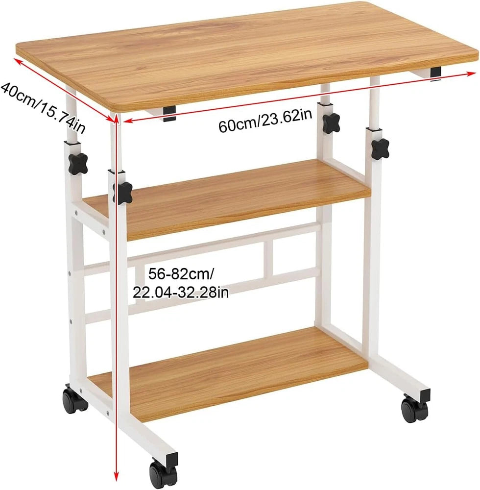 Adjustable Home Study Table Notebook Computer Folding Laptop PC Trolley Desk UK