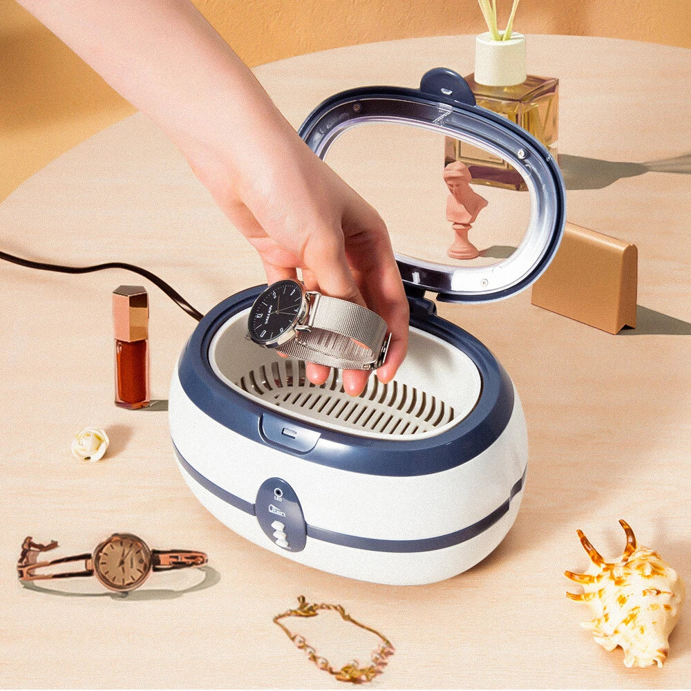 Uten 600ml Ultrasonic Cleaner Timer Watch Jewellery Cleaning Machine With Basket