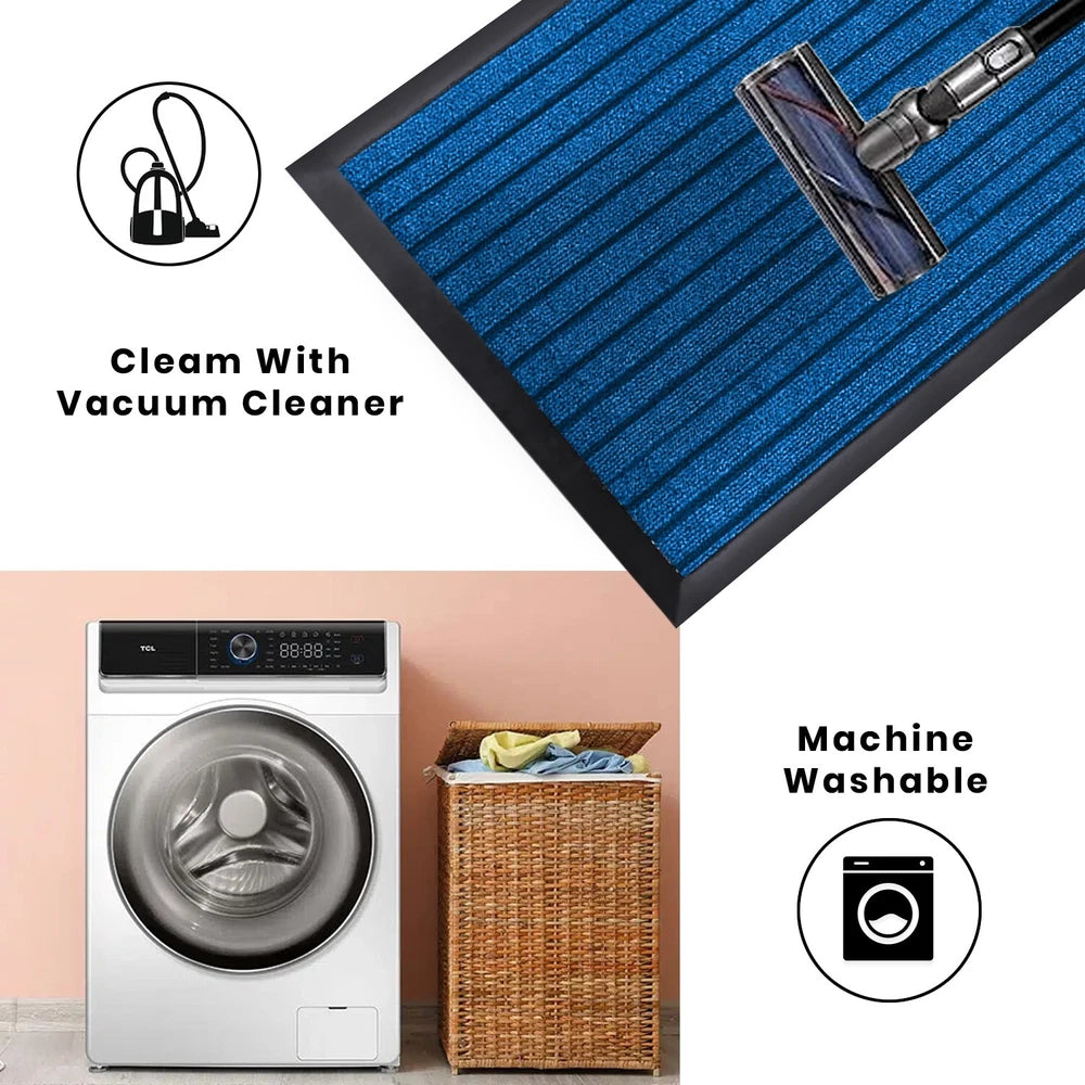 Door Mats Indoor Washable Dirt Trappers Non Slip Heavy Duty Entrance Runner Rug