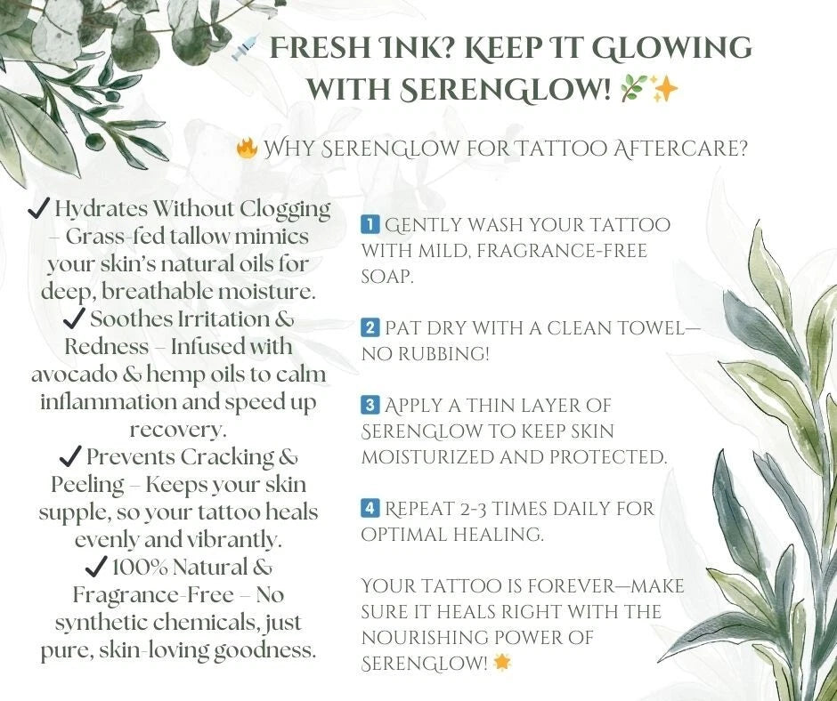 "SerenGlow" All Natural Tallow cream, Deep Hydration, Skin Repair, handcrafted.