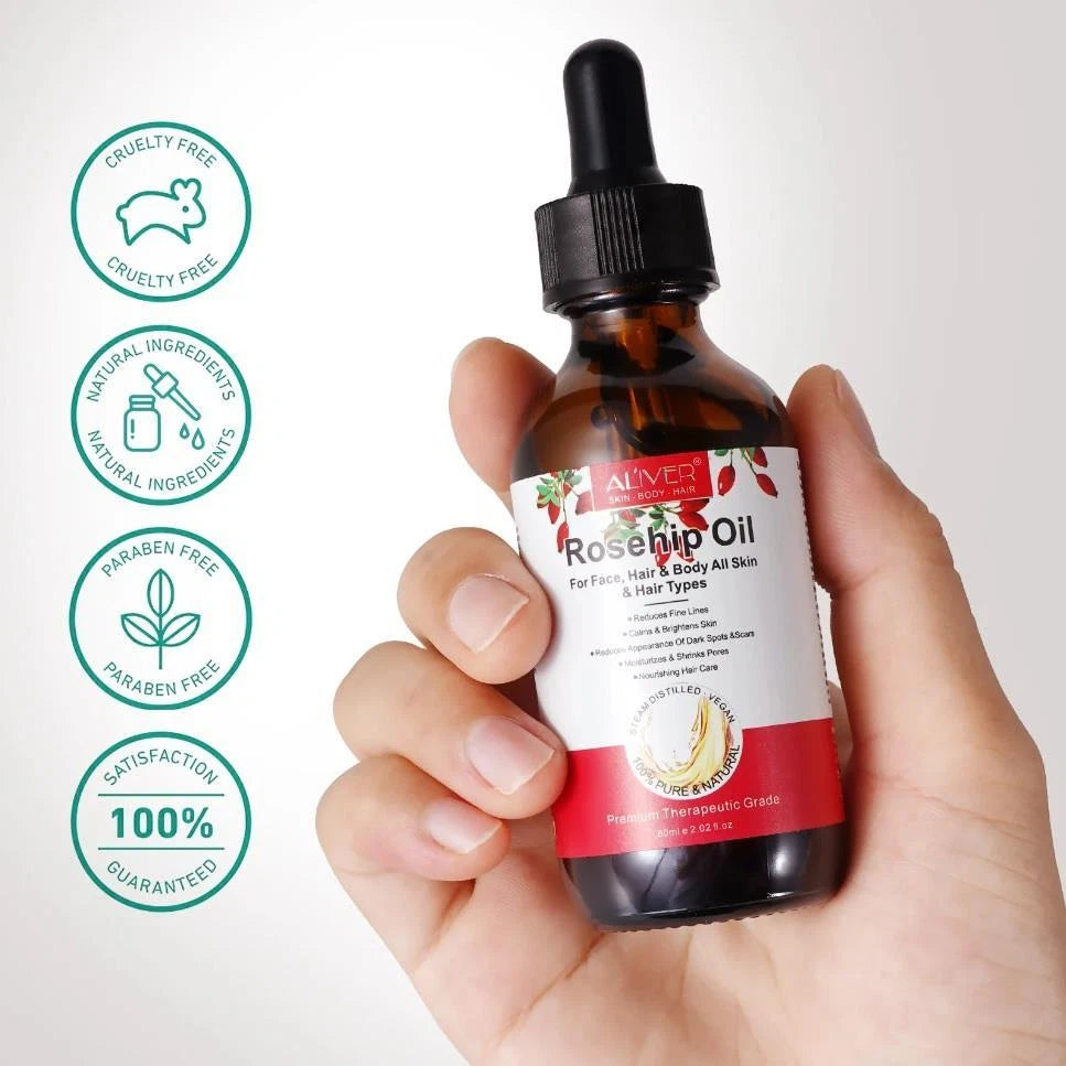 ROSEHIP Oil 100% PURE Natural BEST For Fine Lines Wrinkles Stretch Marks & Hair