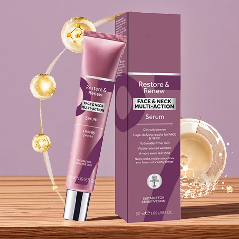 No7 Restore and Renew Neck & Multi Action Serum 50ml