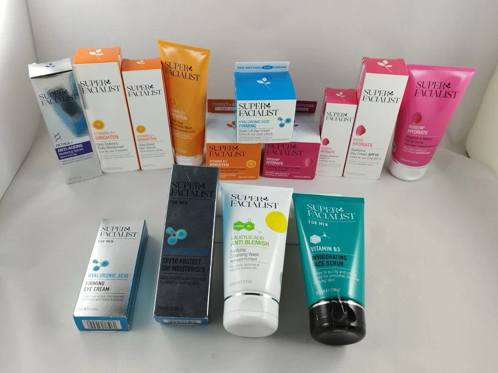 Super facialist Products, Rosehip,vitamin C,Face Cream,Face Scrub,Wash, Cleanser