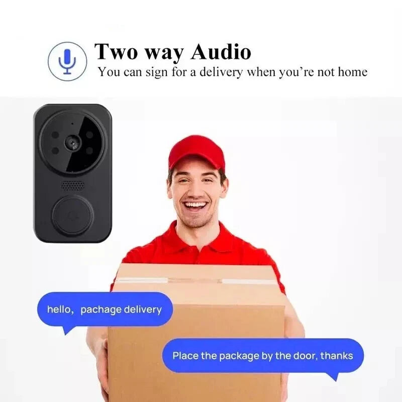 Wireless WiFi Video Doorbell Smart Phone Camera Door Bell Ring Intercom Security