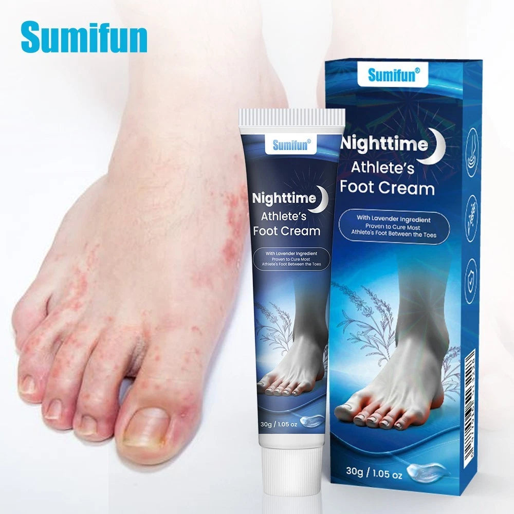 New Natural Nighttime Athlete's Foot 30g Cream Proven Cure Between Toes Lavender
