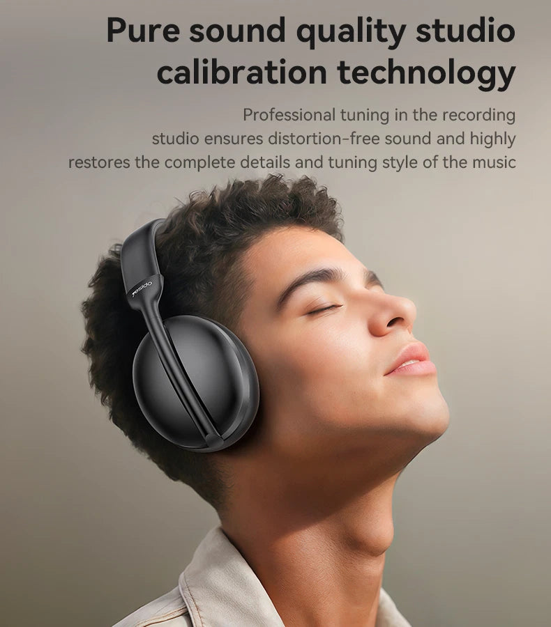 Wireless Bluetooth 5.3 Headphones with Noise Cancelling Over-Ear Earphones 60H