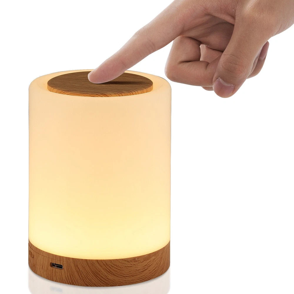 Wireless Touch Sensor Night Light Hallway/Bedside Desk Table LED Dimmable Lamp