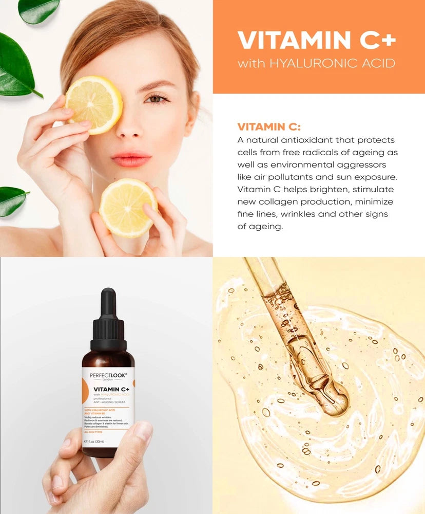 Vitamin C Serum for face 12% with Hyaluronic Acid Vitamin B5 & E Anti-Aging 30ml