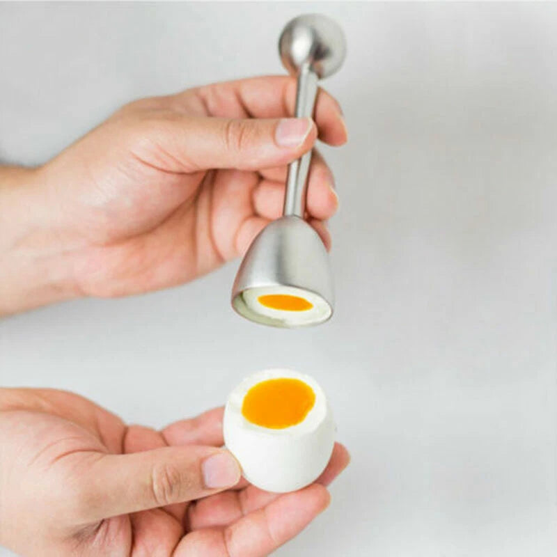 Stainless Steel Egg Topper Eggshell Cutter Egg Cracker for Hard Soft Boiled Egg~