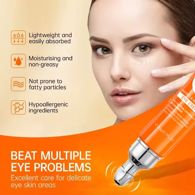 Vitamin C Eye Cream Remove Wrinkle Bags Dark Circles Lift Brightening Anti Aging