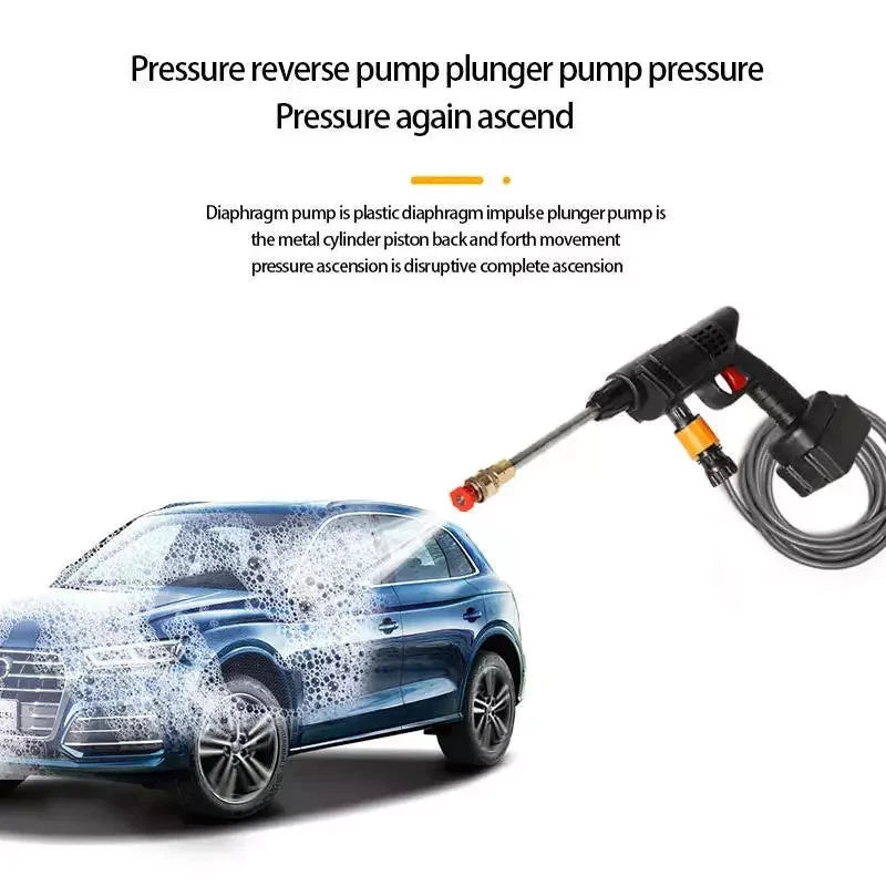 2 Battery Portable Cordless Car High Pressure Washer Jet Water Wash Cleaner Gun
