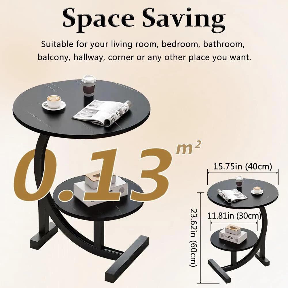 C-SHAPED COMPACT SOFA SIDE END TABLE COFFEE LAPTOP TABLE LIVING ROOM BEDROOM UK