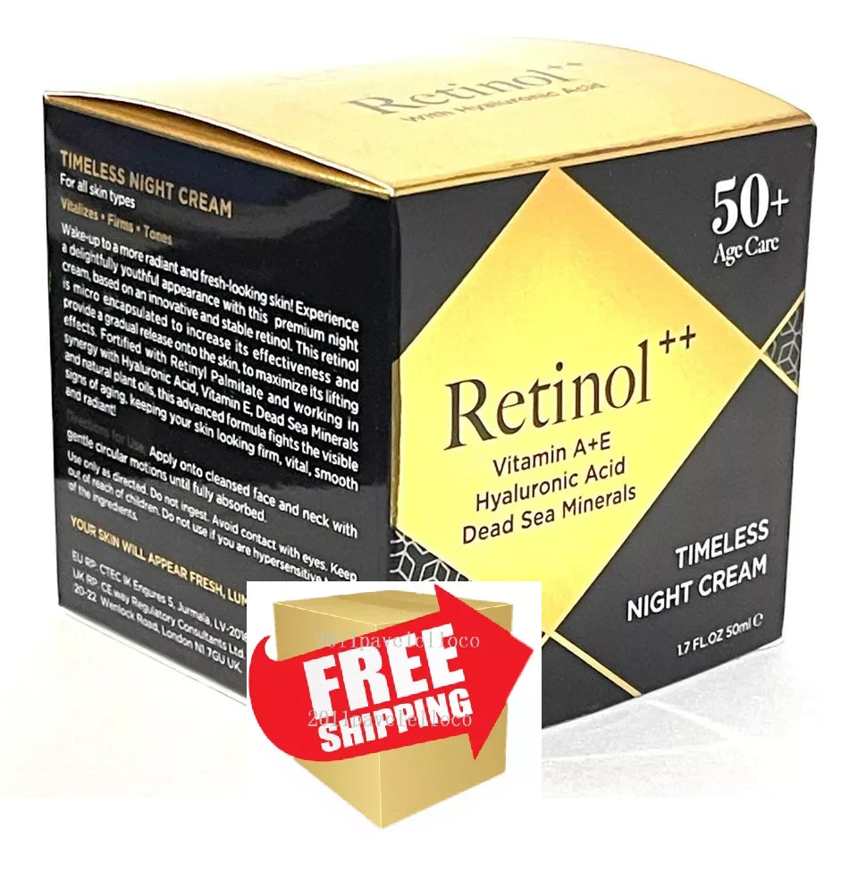 Edom Age 50+ Timeless Night Cream Retinol Facial Hyaluronic Dead Sea Minerals