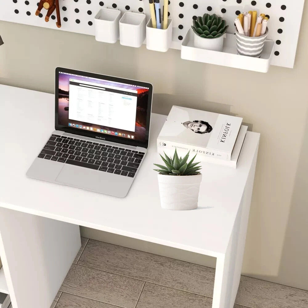 100cm Computer Desk Study Writing Table PC Laptop Desk with Drawer 2 Shelves