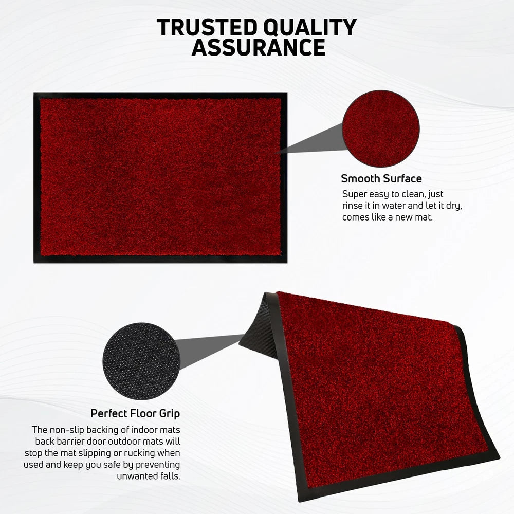 Door Mat Heavy Duty Barrier Rubber Entrance Non-Slip Floor Rugs Kitchen Runner