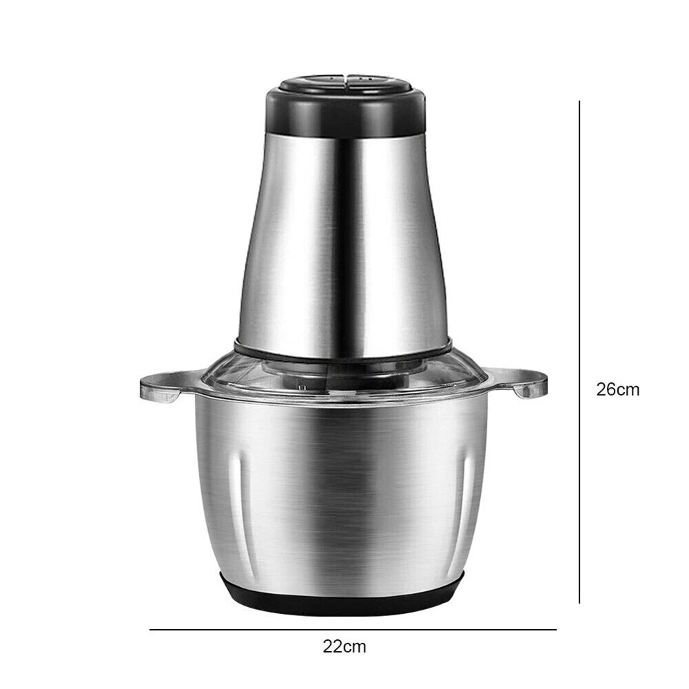 2L Electric Meat Grinder Mincer Mixer Home Blender Mini Food Chopper Processor