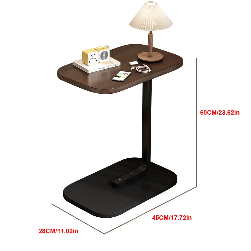 C-SHAPED COMPACT SOFA SIDE END TABLE COFFEE LAPTOP TABLE LIVING ROOM BEDROOM