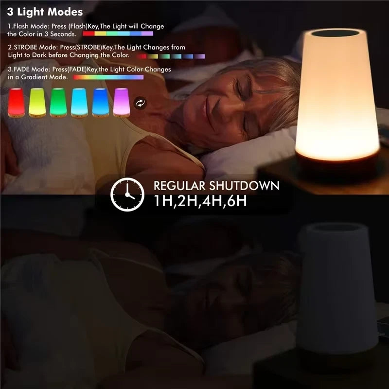 1/5X Rechargeable Night Light Touch Sensor LED Bedside Desk Table Lamp Dimmable