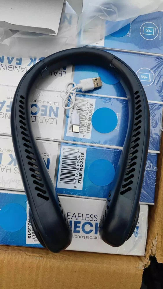 Portable Neck Mini Fan Lazy Neck Hanging USB Rechargeable Air Cooler Fan UK