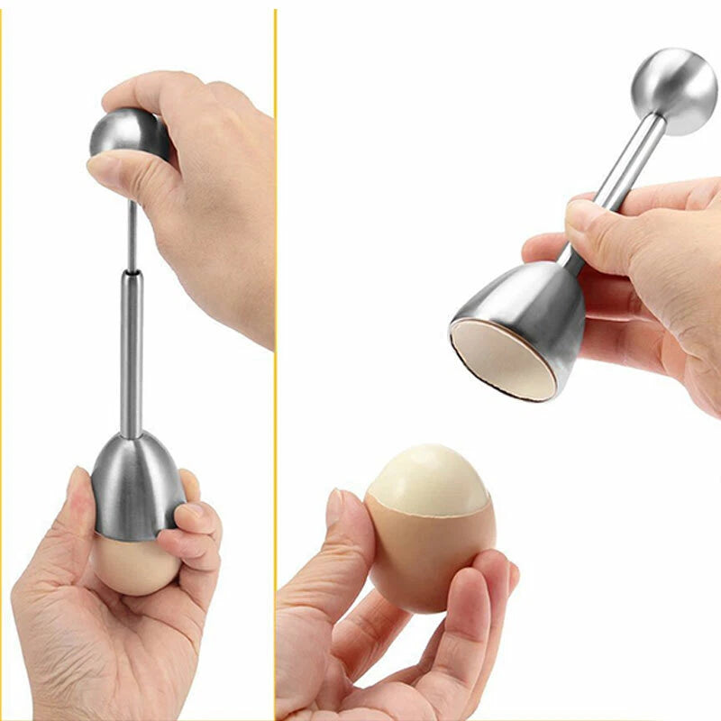 Stainless Steel Egg Topper Eggshell Cutter Egg Cracker for Hard Soft Boiled Egg~