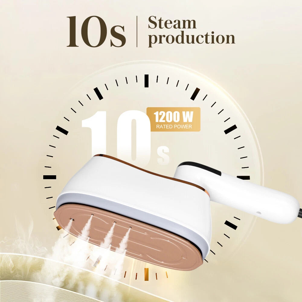 Garment Steam Iron Travel Size Small Handheld 1200W Steam Iron Fast Heat UK Plug