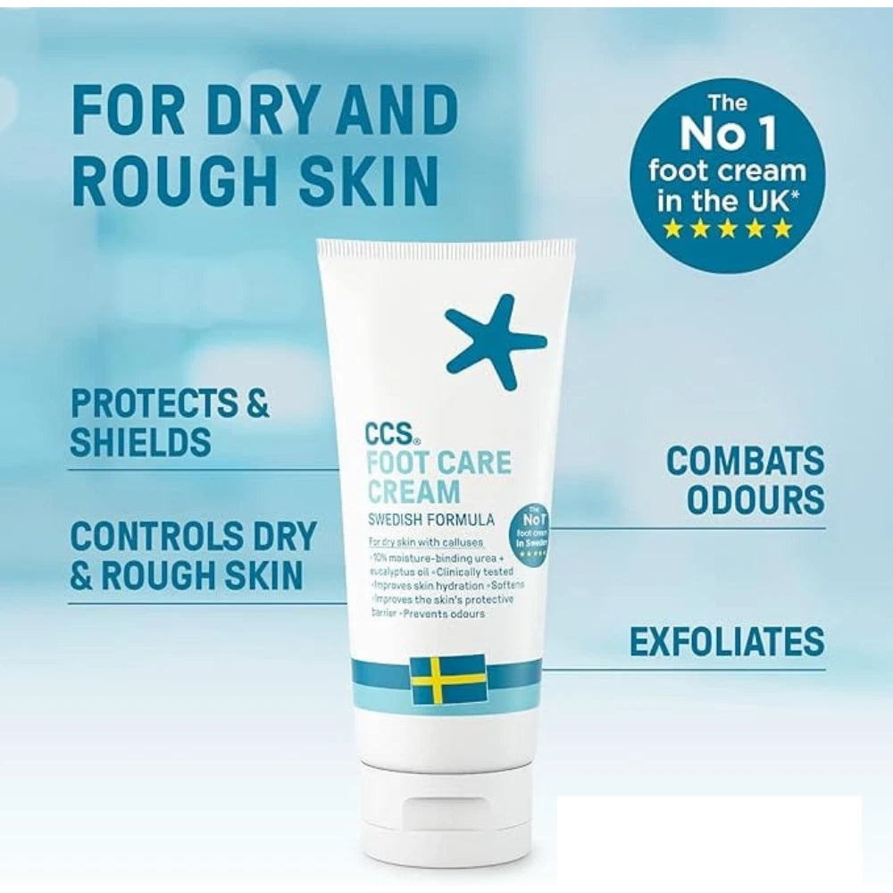 CCS Foot Care Cream 175ml For Dry Skin/Cracked Heels, Moisturing, Effective