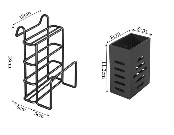2 Tier Dish Drainer Rack Cutlery Holder Plate Rack Kitchen Sink with Drip Tray