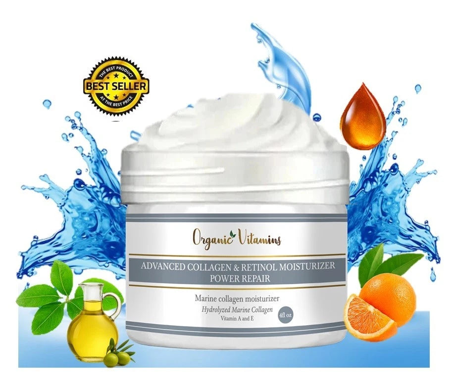 2 Natural Collagen Beauty Cream 8 oz HYDROLIZED SKIN CARE ( 2 JAR )Retinol Face